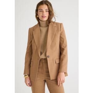 J. Crew Willa Nova Fides Italian City Wool Blend One Button Blazer